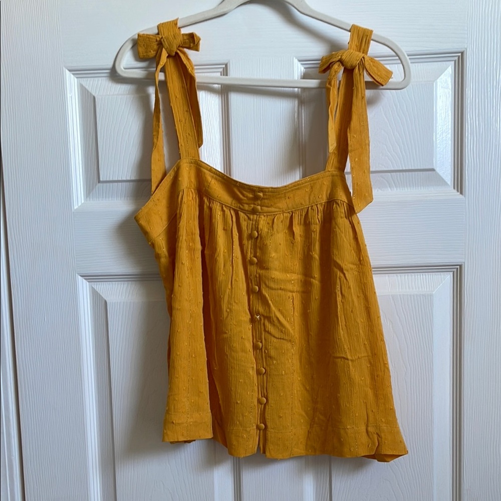 Women's Mustard Yellow Sleeveless Top